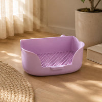 Dwarf Rabbit Potty Tray Flower Shape Guinea Pig Litter Box Perforated Bottom
