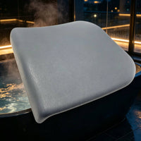 Bathtub Pillow with PU Finish Gray Bath Support Cushion Textured for Adults
