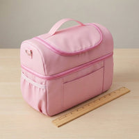 Travel Bag and Tote Bag for Women, Cool Bag with 2 Compartments and External Pockets, Portable Picnic Bag or Delivery Bag, Single Shoulder Strap