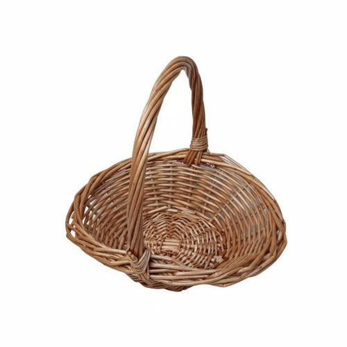 Small Handbasket with Handle Portable Handled Woven Tote Lightweight for outdoor meals