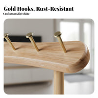 Solid Wood Entryway Key Holder Multi-Functional Key Rack with Tray Elegant Design for Office