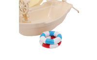 2 Pieces Mini Fishing Boat Model DIY Toy Fishing Boat Realistic for Children
