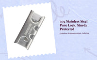 Window Lock, Stainless Steel Security Lock, Adjustable Casement Window Lock, Easy to Install