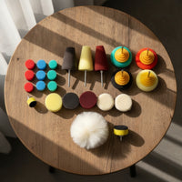 24 Pieces Mini Polishing Pad Kit Detail Rotary Tool Accessories Practical