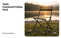 Foldable Design Foldable Stool with Backrest Thickened Frame Foldable Seat with Backrest High Load Capacity Portable Seating for Fishers, Children, Fishing, Home Use, excursion, Hiking