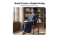 Walnut Round Chair, Sturdy Wood, Comfortable Backrest