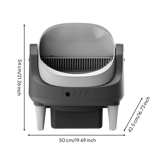 App-Controlled Smart Litter Box with Waste Drawer Open-Top Self-Cleaning Litter Box Scoopwithout Pet Supply for Indoor, Living Room