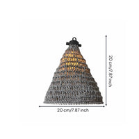 Rope Woven Chandelier Handwoven Rope Lampshade Natural Fiber Look for Guesthouse