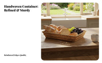 Round Woven Platter adaptable Storage Basket Lightweight for Cafe Owners
