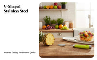 Pineapple Spot Remover Rust Resistant V-Shaped Pineapple Cutter Stainless Steel Fruit Tool Long-Lasting Kitchen Gadget Easy To