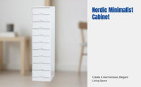 Hardwood Narrow Drawer Cabinet, Multi-Functional Storage, Bedroom, Living Room