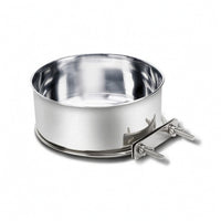 Stainless Steel Dog Food Bowl with Clamp Holder Space-Saving Pet Food Bowl with Clamp Holder Rust-Resistant Feeding Dish Secure for Kennel