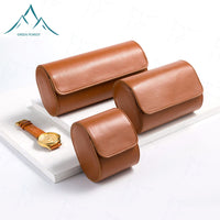 Leather Watch Storage Box for 1, 2, or 3 Watches, Travel Case