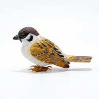 Sparrow Figurine Nature-Inspired Tree Stump Bird Figurine Decorative