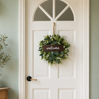 Artificial Eucalyptus Wreath, Christmas Wreath for Entry, Green Wall Decoration, Thanksgiving Party