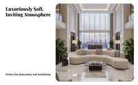 Luxurious & design curve-shapedd Sectional Sofa Reconfigurable business-grade Furniture Ergonomic Design Lounge Seating Deep Seat for Interior Designers, Business Owners, Reception Area, cosmetics studio, Guest Room, Apartment Living