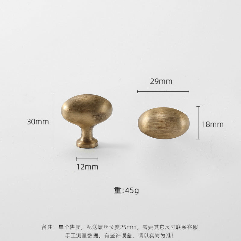 No 4 Oval Knob - S