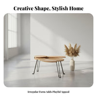foldable Coffee Table Foldable Design Bean-Shaped Folding Table Space-Saving