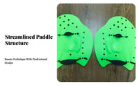 2 Pieces Improves Speed and Form Swimming Hand Paddles Ergonomic Design Webbed Swim Paddles Lightweight for Adults, Teens