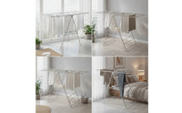 Stainless Steel Laundry Drying Rack Foldable Folding Drying Rack Space-Saving Heavy Duty for Balcony, Apartment