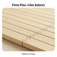 Foldable Wooden Slat Frame Glueless Construction Foldable Slatted Frame No Box foundation Needed Mattress Support for Homeowners, Guest Room, Apartment
