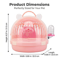 Portable Pet Carrier with Top Opening, Small Animal Travel Cage with Handle, Bird Carrier for Outdoor Small Pets, Hamster Carrier for Outings