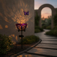 Outdoor Butterfly Garden Stakes with Solar Lights Decorative Butterfly Stake Lights Patterned Garden Stake Light Sturdy for Lawn