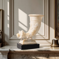 Sculptural Vase with Lion Head Base Creative Lion Head Ornament Contemporary