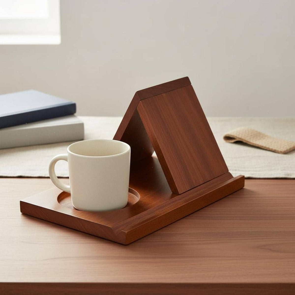 Triangle Reading Valet Compact Triangle Book Stand for Office