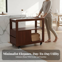 Rolling Utility Cart minimalist design Side Table Movable with casters for Living Room