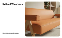 Luxurious Cushioning V-Shaped Frame Upholstered Loveseat Wide Seat Commercial Seating Modern Design Reception Furniture Minimalist Design for Interior Designers, Apartment Dwellers, Restaurant, Book Bar, Office Waiting Area, Small Areas