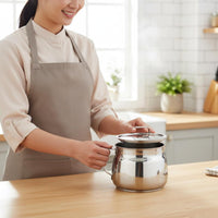 Oil Strainer Pitcher Large Capacity Stainless Steel Oil Pitcher Wide Mouth