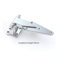 Surface Mount Hinge Polished Strap Hinge Hardware Easy to Install Steel for DIYers, Cabinet Doors, Ovens