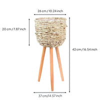 Woven Basket Plant Pot Rustic Design House Decoration Nordic Design for Balcony