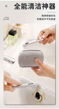 3-in-1 Cleaning Brush Set Multi-Functional Gap Brush Kitchen Countertop Cleaning Squeegee Cleaning Tool