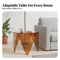 Sofa Side Table Space-Saving Waterfall Side Table Modern Design for Home Office