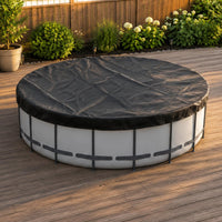 Round Inflatable Pool Cover Sunproof Round Pool Cover All-Season Protection