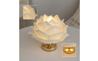Lotus Lamp Warm Glow Lamp with Petal Shade Ambient Sculptural for Bedside, Bedroom