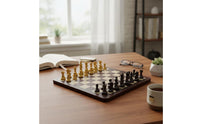 Chess Set Portable Rubber Mat Chess Set Lightweight for Beginners, Students