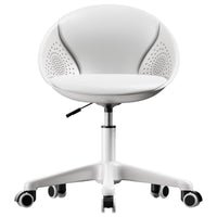 Armless Vanity Chair centersupport Support Upholstered Caster Chair Easy Assembly