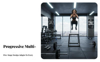 Progressive Height Plyometric Jump Box Stackable Plyometric Box Space-Saving Design Fitness Equipment Non-Slip Surface for Gym-Goers, Professionals, Beginners, Strength Conditioning
