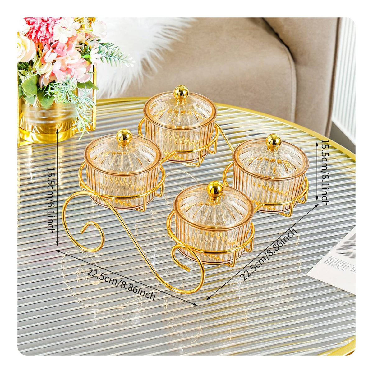 Decorative Candy Nut Serving Tray Elegant Design for Parties, Holidays