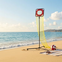Volleyball Training Net with Target Heavy Duty Volleyball Passing Net with Wheels Adjustable for Coaches