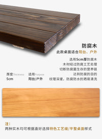阳台户外防腐木家用实木小吧台桌长条靠窗创意简约休闲高脚窄桌椅 吧椅款4（2把起包邮） 支架结构 组装