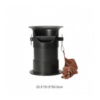 Sturdy Construction Freestanding Espresso Knock Box Easy to Clean Espresso Knock Box Non-Slip Base Large Capacity Coffee Puck Bin Removable Bar for Baristas, Cafe