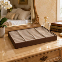 Bangle Tray with 40 Slot Grids Divided Jewelry Display Tray  Compact Storage Box for Retailers, Drawer