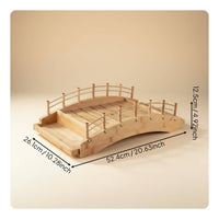 Sushi Bridge Platter Japanese Design Wooden Arch Plate for Chefs