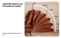 Transformable Armchair Bed Foldable Design Single Folding Lounger Bed Space-Saving Easy Assembly for Apartment Dwellers