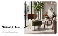 Armchair and End Table Pair Minimalist Design Conversation Set Space-Saving Ergonomic Backrestrest for Interior Designers