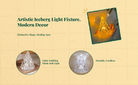 Crystal LED Night Light, portable, warm glow